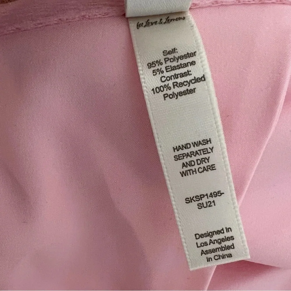 For Love And Lemons Pastel Rose Dress Slip Romantic Pink Mini women's Size XL - Picture 13 of 14